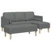 vidaXL Sofa Set 2 pcs Dunkelgrau 173 x 131 x 67 cm Stoff