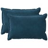 vidaXL Kissen mit Kissen HOUTEN 2 Stk. Blau Samt