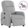 vidaXL Massagesessel Elektrisch Wolkengrau Stoff
