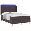 vidaXL Boxspringbett mit Matratze Braun 140 x 190 cm Stoff