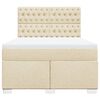 vidaXL Boxspringbett mit Matratze Creme 160x200 cm Stoff