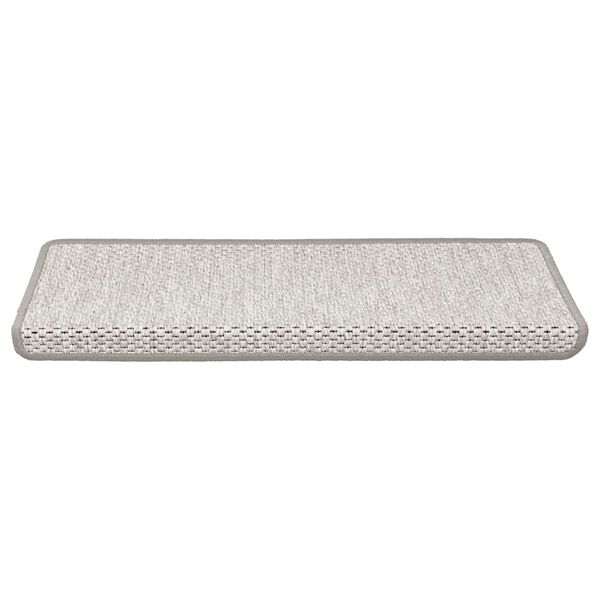 vidaXL Stufenmatten Selbstklebend Sisal-Optik 30Stk. 65x21x4cm Platina