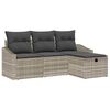 vidaXL Sofa Set mit Kissen 4 pcs Poly-Rattan