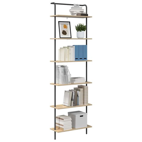 vidaXL B&uuml;cherregal Sonoma-Eiche 60 x 24 x 203 cm Holzwerkstoff