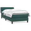 vidaXL Boxspringbett mit Matratze Dunkelgr&uuml;n 90x220 cm Samt