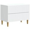 vidaXL Nachttisch mit Schubladen Wei&szlig; 62 x 34,5 x 48 cm Holzwerkstoff