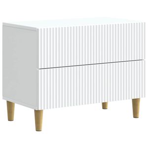 vidaXL Nachttisch mit Schubladen Wei&szlig; 62 x 34,5 x 48 cm Holzwerkstoff
