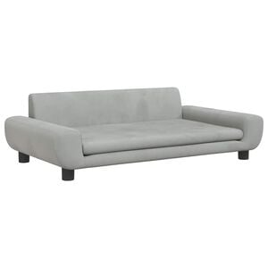 vidaXL Hundebett Hellgrau 100x54x33 cm Samt