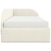 vidaXL Eckbettgestell mit Matratze mit Kopfteil 2 pcs Creme Samt