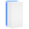 vidaXL TV-Wandschrank mit LED-Leuchten Weiß 40,5x35x80 cm