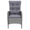 vidaXL 9-tlg. Garten-Essgruppe Poly Rattan Grau