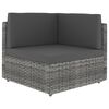 vidaXL Modulares Sofa-Eckteil Poly Rattan Grau