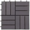 vidaXL Terrassenfliese 10 pcs Grau 30 x 30 cm Akazien-Hartholz