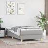 vidaXL Boxspringbett mit Matratze Hellgrau 90x190 cm Stoff