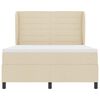 vidaXL Boxspringbett mit Matratze Creme 160 x 200 cm Stoff