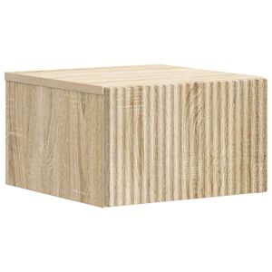 vidaXL Wandmontierter Nachttisch Sonoma-Eiche 33 x 34,5 x 20 cm
