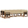 vidaXL Outdoor-Sofagarnitur 7 stk. Natur und Beige