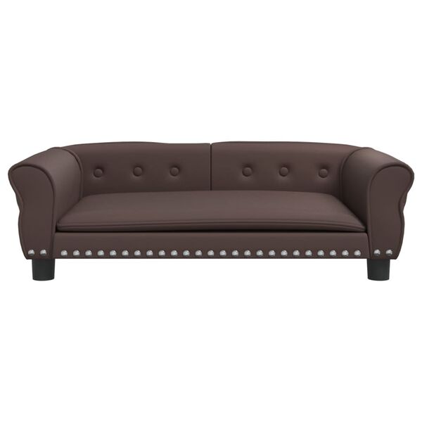 vidaXL Hundebett Braun 95x55x30 cm Kunstleder