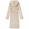 vidaXL Bademantel Hoodie Beige XXL Flanell