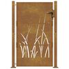 vidaXL Gartentor 100x150 cm Cortenstahl Gras-Design