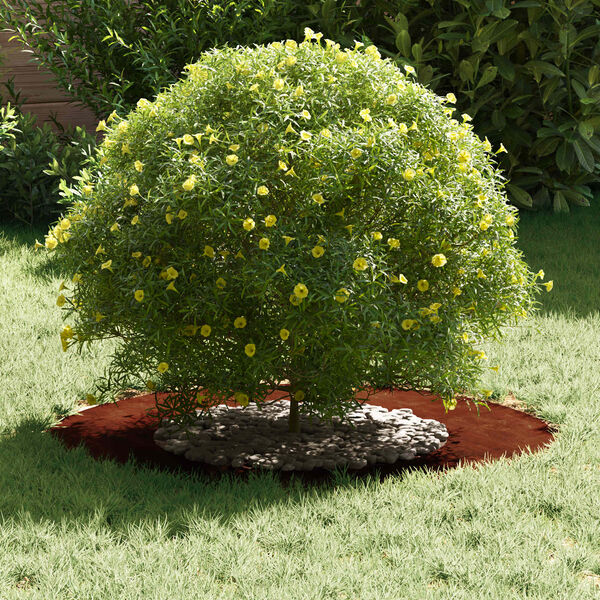 vidaXL geeignet f&uuml;r flache Baumringe 5 pcs Braun &Oslash;40 / 70 cm