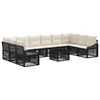 vidaXL Gartensofa-set 11 Stk. Schwarz Poly-Rattan