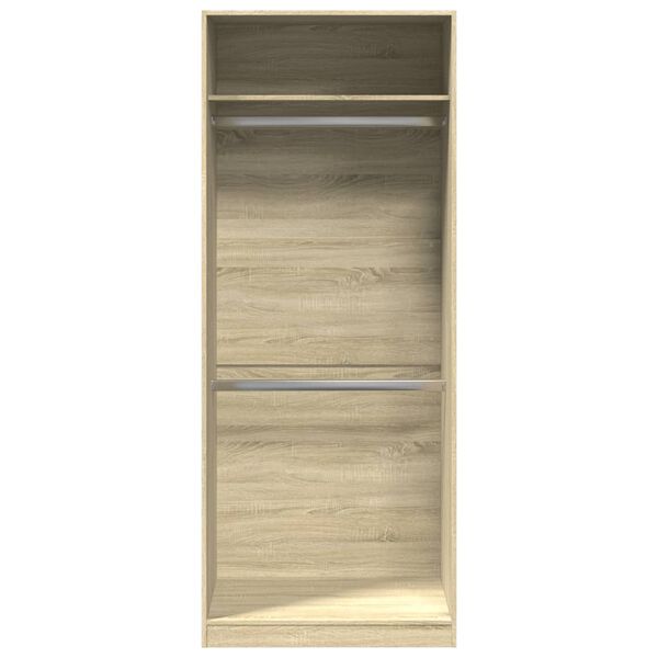 vidaXL Kleiderschrank Sonoma-Eiche 80x50x200 cm Holzwerkstoff