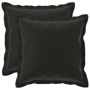 vidaXL Kissenbezug 2 stk. HOUTEN Schwarz 30 x 30 cm Polyester