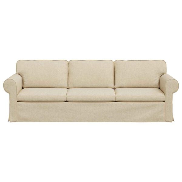 vidaXL Sofa Creme Gesamtabmessungen: 245 x 82 x 80 cm (B x T x H) Samt