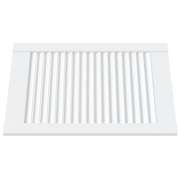 vidaXL Schrankt&uuml;ren Lamellen-Design 2 Stk Wei&szlig; 61,5x39,4 cm Massivholz