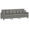 vidaXL 3-Sitzer-Sofa Dunkelgrau 210 cm Stoff