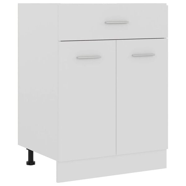 vidaXL Schubunterschrank Lyon Weiß 60x46x81,5 cm Holzwerkstoff