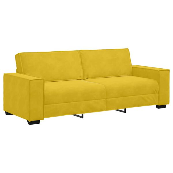 vidaXL 3-Sitzer-Sofa Gelb 220x78x84 cm Samt