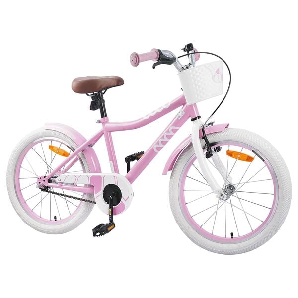 vidaXL Kinderfahrrad 18 Zoll f&uuml;r 5-7 Jahre alt Hellrosa