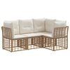 vidaXL Outdoor-Sofagarnitur Natur Polyester