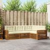 vidaXL Outdoor-Sofagarnitur mit Kissen 4 pcs Natur und Creme
