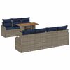vidaXL Garten-Sofa-Set 8 stk. Grau und Marineblau