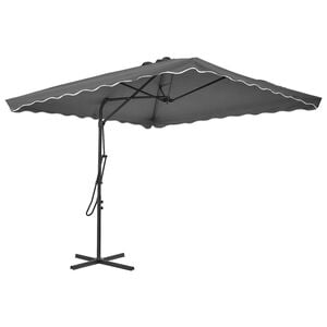 vidaXL Sonnenschirm mit Stahl-Mast 250x250 cm Anthrazit