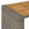 vidaXL 7-tlg. Gartenbar-Set mit Kissen Grau Poly Rattan