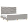 vidaXL Bettgestell ohne Matratze Hellgrau 160x200 cm Stoff