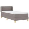 vidaXL Boxspringbett mit Matratze mit Kopfteil Taupe 80 x 200 cm Stoff