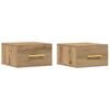 vidaXL Nachttisch 2 stk. 35 x 35 x 20 cm Holzwerkstoff Artisan-Eiche