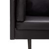 vidaXL Ecksofa Kunstleder Schwarz