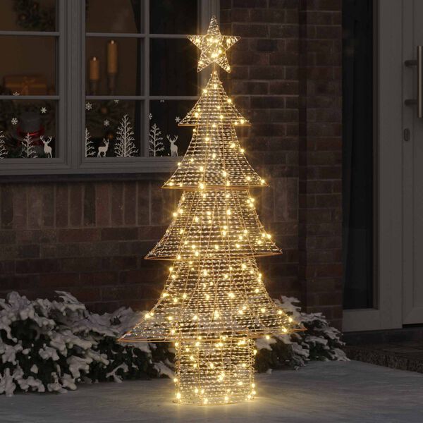 vidaXL Weihnachtsbaum mit 160 LEDs Warmwei&szlig; 151 cm PET