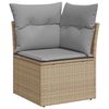 vidaXL Gartensofa-set mit Kissen 4 pcs Beige Poly-Rattan