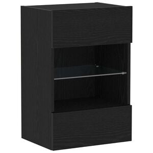 vidaXL TV-Schrankset 40 x 30 x 60,5 cm Schwarz Holzwerkstoff