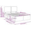 vidaXL Bettrahmen Braun Eichen-Optik 140 x 200 cm Massives Kiefernholz