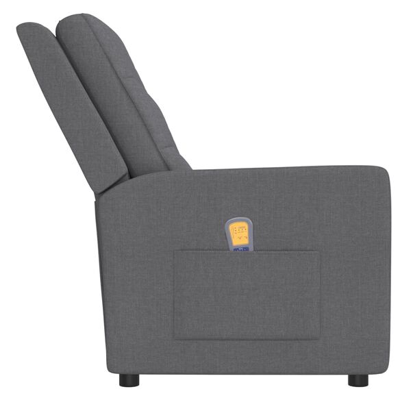 vidaXL Massagesofa 4-Sitzer Hellgrau Stoff