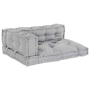 vidaXL Pallet Sofa Kissen 3 stk. Stoff Grau 120 x 80 x 38 cm
