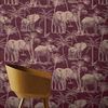 DUTCH WALLCOVERINGS Tapete Elephant Grove Aubergine